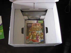 Kinect Adventures and unit in bottom of box