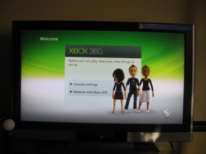 xbox 360 setup screen 2 - console settings and xbox live