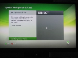 checking background noise on kinect