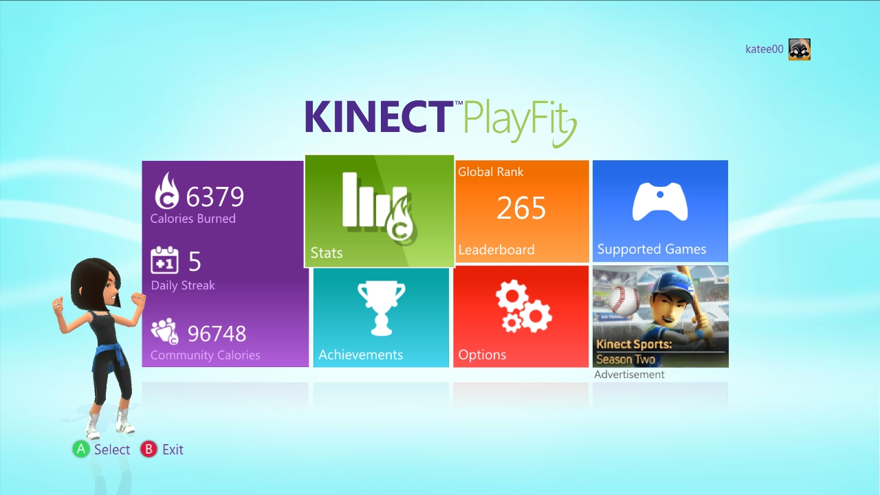 kinect playfit screen